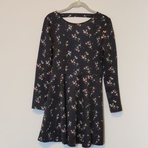 H&M black floral dress